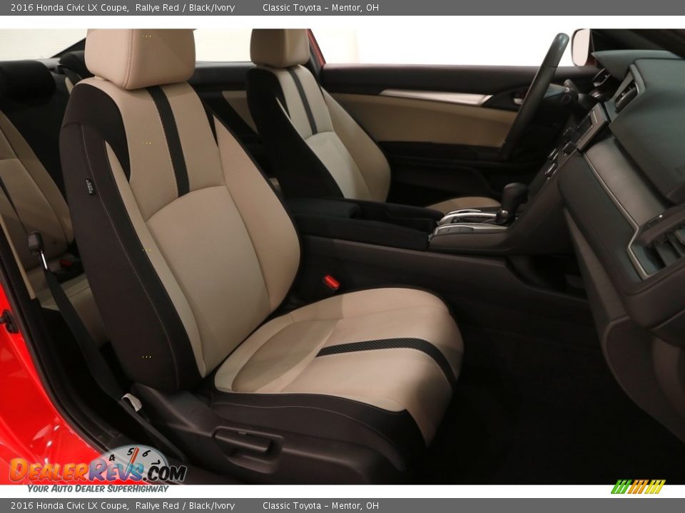 2016 Honda Civic LX Coupe Rallye Red / Black/Ivory Photo #13
