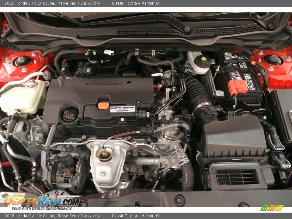 2016 Honda Civic LX Coupe Rallye Red / Black/Ivory Photo #17