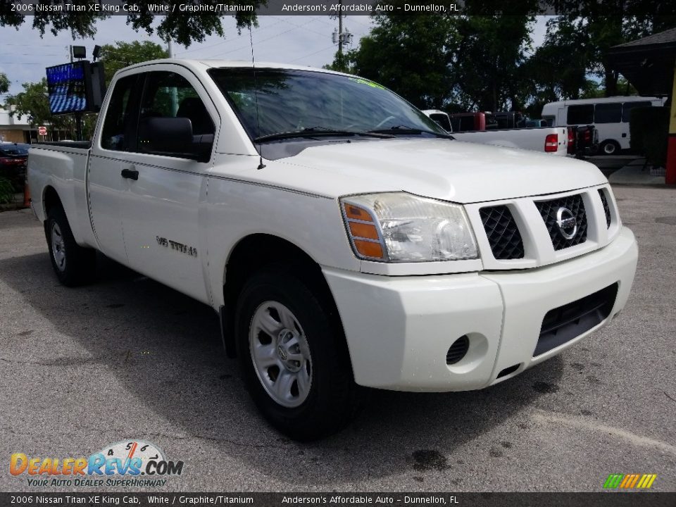 2006 Nissan Titan XE King Cab White / Graphite/Titanium Photo #1