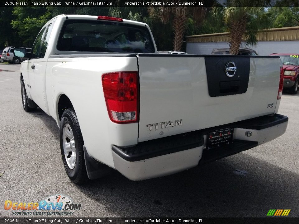 2006 Nissan Titan XE King Cab White / Graphite/Titanium Photo #5