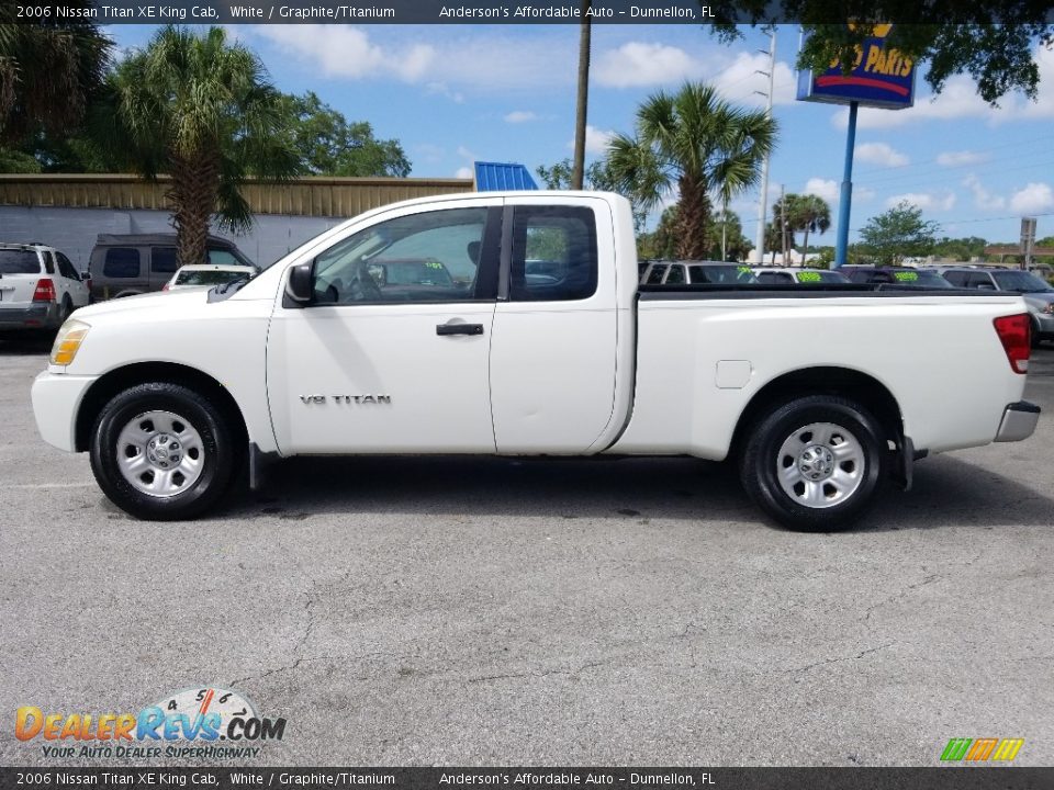 2006 Nissan Titan XE King Cab White / Graphite/Titanium Photo #6