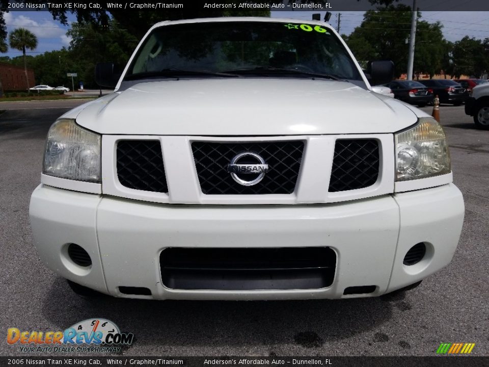 2006 Nissan Titan XE King Cab White / Graphite/Titanium Photo #8