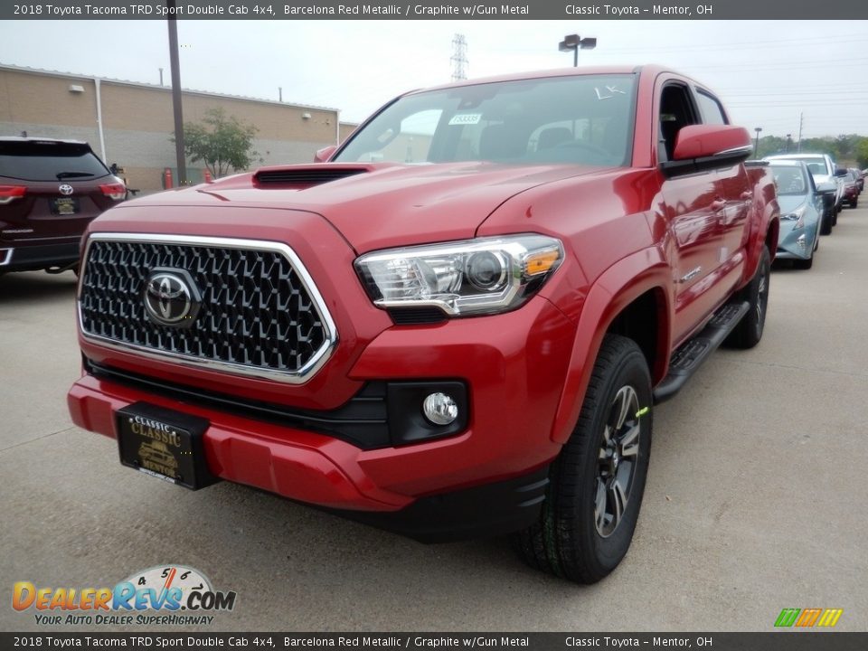 2018 Toyota Tacoma TRD Sport Double Cab 4x4 Barcelona Red Metallic / Graphite w/Gun Metal Photo #1