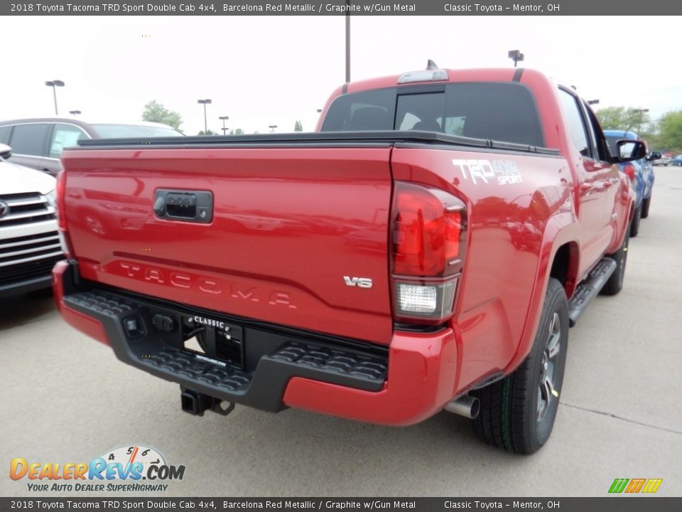 2018 Toyota Tacoma TRD Sport Double Cab 4x4 Barcelona Red Metallic / Graphite w/Gun Metal Photo #2