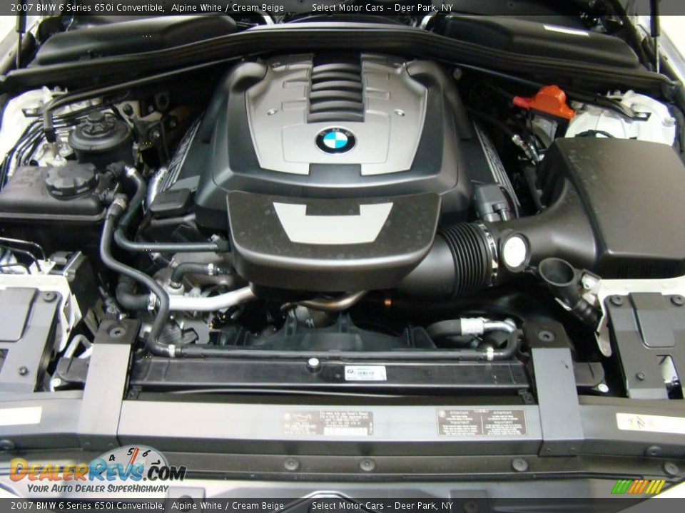 2007 BMW 6 Series 650i Convertible Alpine White / Cream Beige Photo #15