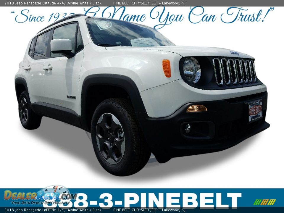 2018 Jeep Renegade Latitude 4x4 Alpine White / Black Photo #1