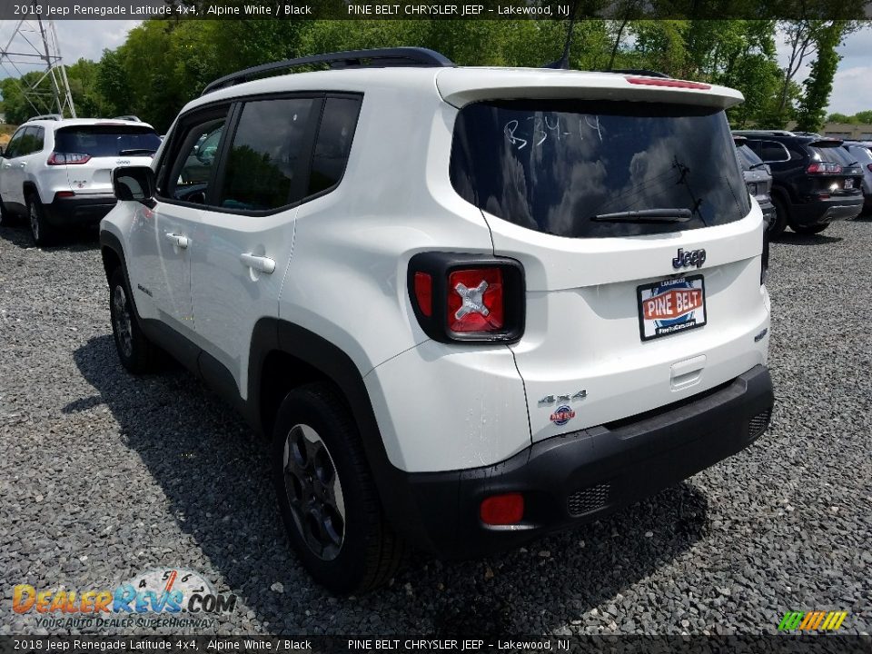 2018 Jeep Renegade Latitude 4x4 Alpine White / Black Photo #4