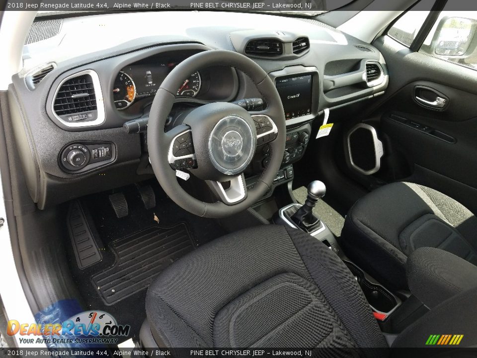 Black Interior - 2018 Jeep Renegade Latitude 4x4 Photo #7