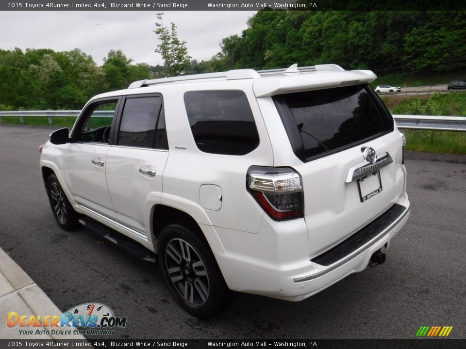 2015 Toyota 4Runner Limited 4x4 Blizzard White / Sand Beige Photo #9