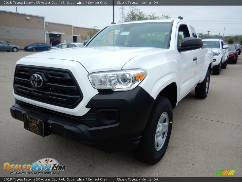 2018 Toyota Tacoma SR Access Cab 4x4 Super White / Cement Gray Photo #1