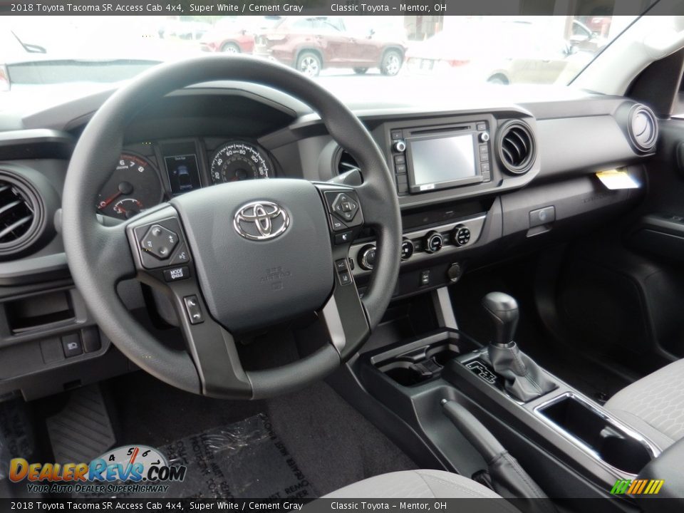 2018 Toyota Tacoma SR Access Cab 4x4 Super White / Cement Gray Photo #4