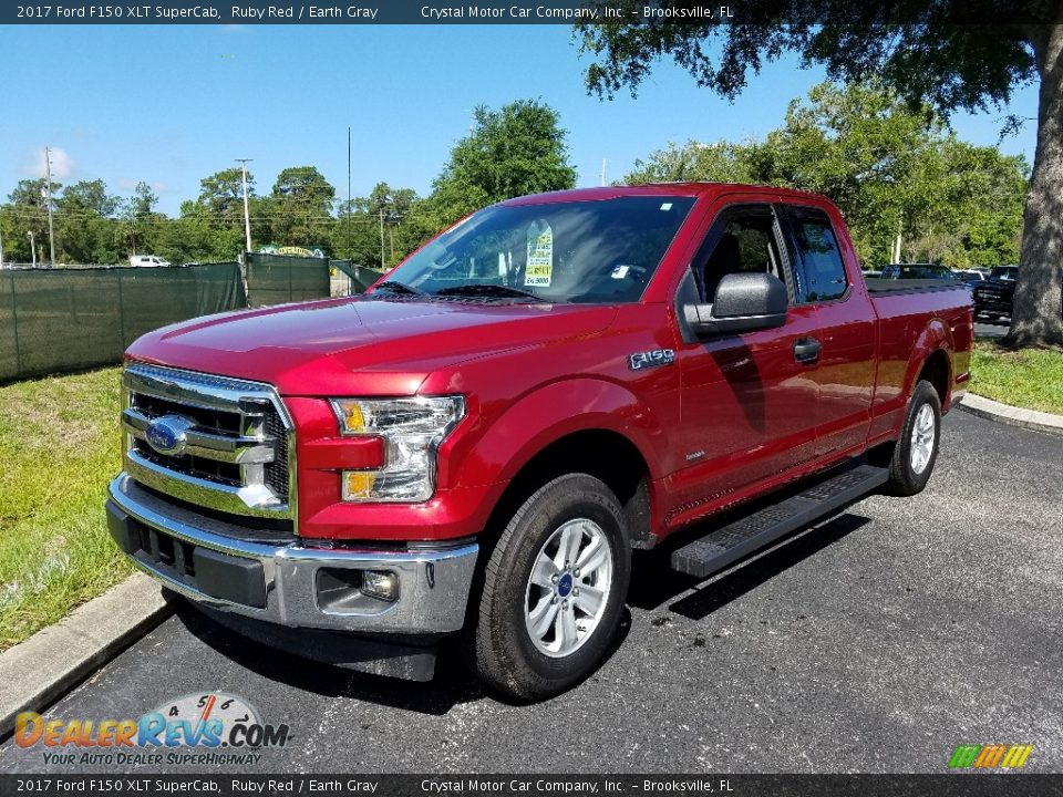 2017 Ford F150 XLT SuperCab Ruby Red / Earth Gray Photo #1
