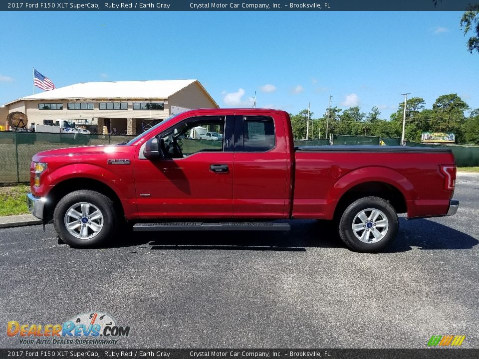 2017 Ford F150 XLT SuperCab Ruby Red / Earth Gray Photo #2