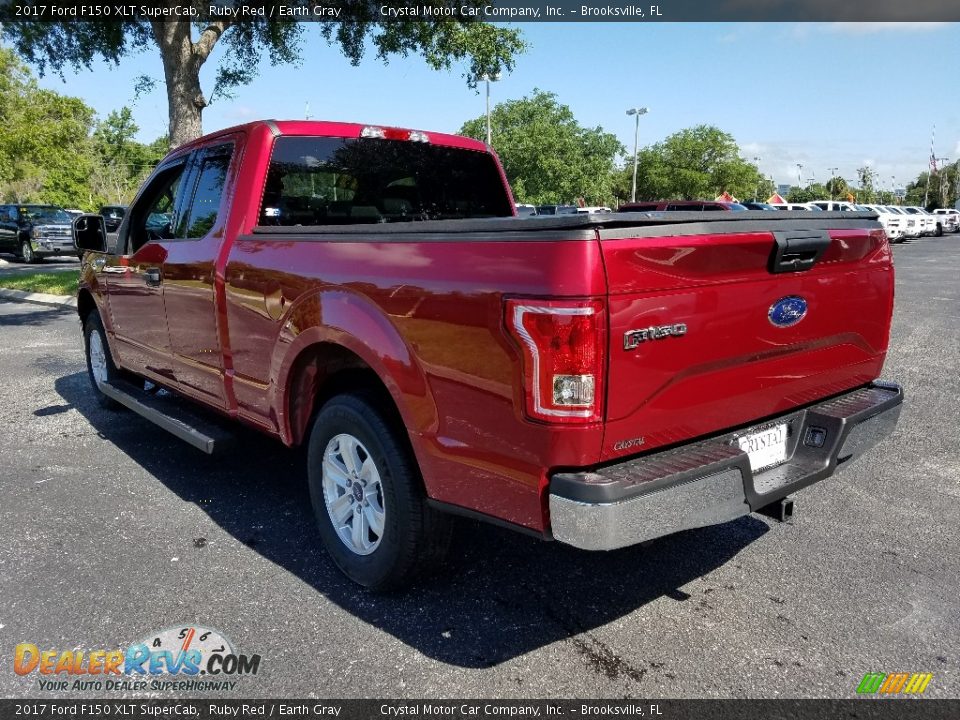 2017 Ford F150 XLT SuperCab Ruby Red / Earth Gray Photo #3