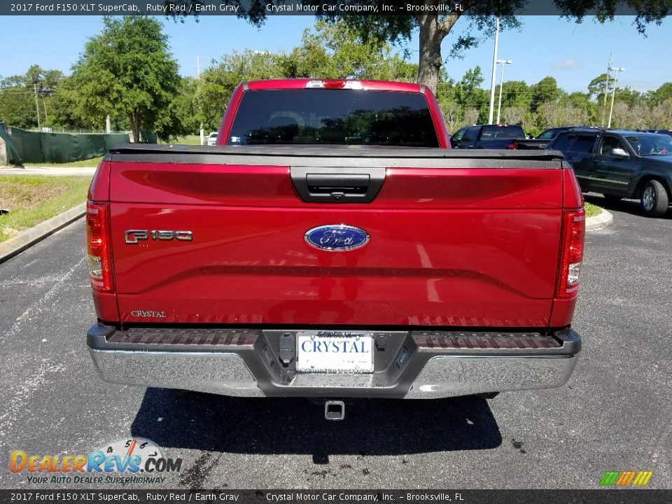 2017 Ford F150 XLT SuperCab Ruby Red / Earth Gray Photo #4