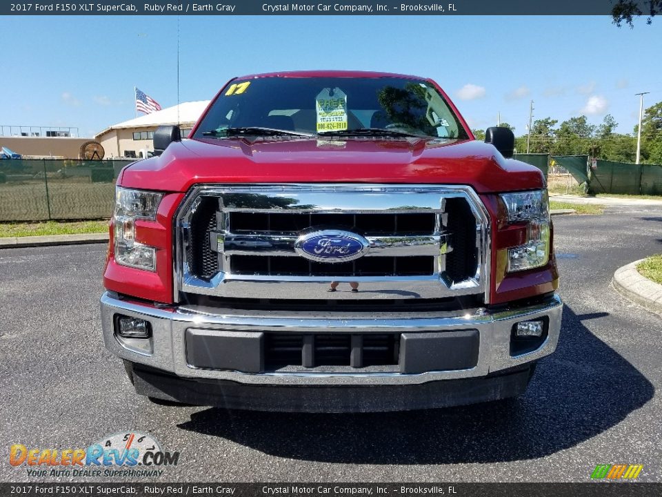2017 Ford F150 XLT SuperCab Ruby Red / Earth Gray Photo #8