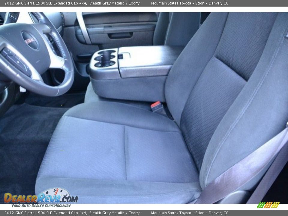 2012 GMC Sierra 1500 SLE Extended Cab 4x4 Stealth Gray Metallic / Ebony Photo #11
