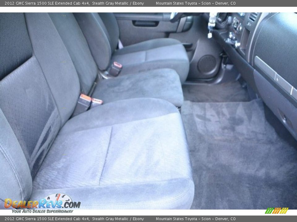 2012 GMC Sierra 1500 SLE Extended Cab 4x4 Stealth Gray Metallic / Ebony Photo #17