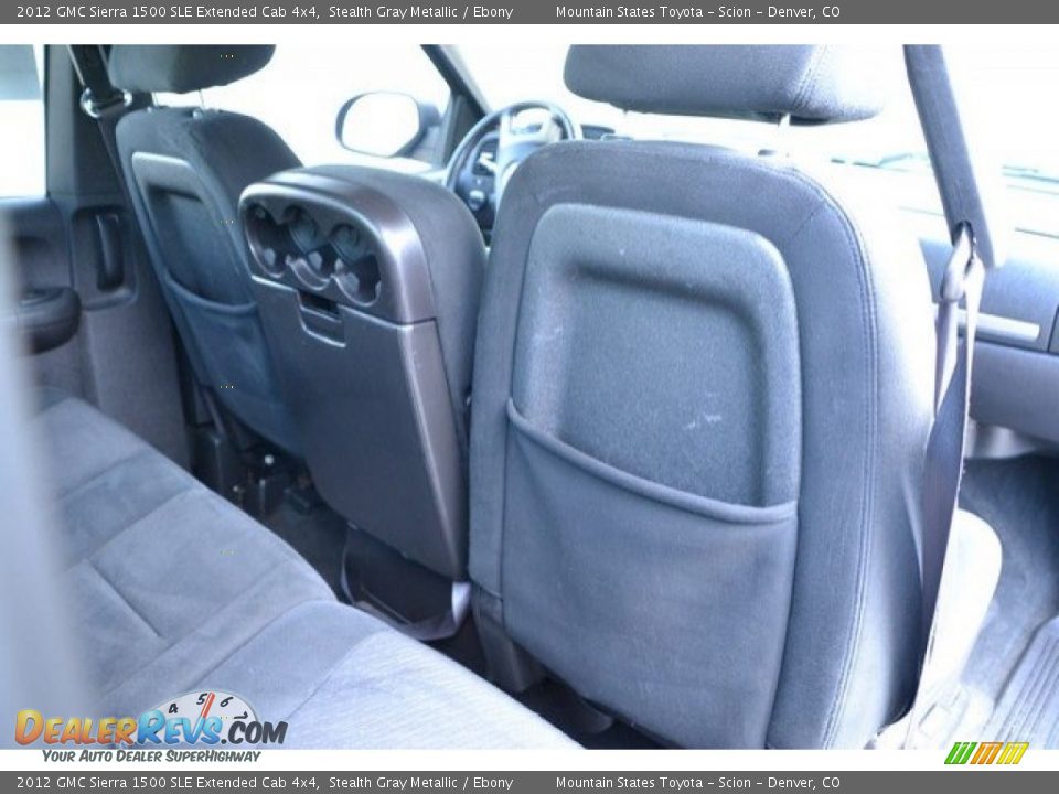 2012 GMC Sierra 1500 SLE Extended Cab 4x4 Stealth Gray Metallic / Ebony Photo #20