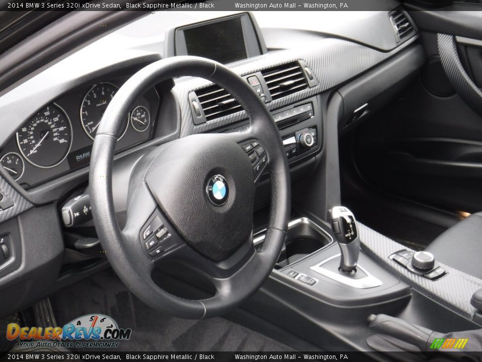 2014 BMW 3 Series 320i xDrive Sedan Black Sapphire Metallic / Black Photo #14