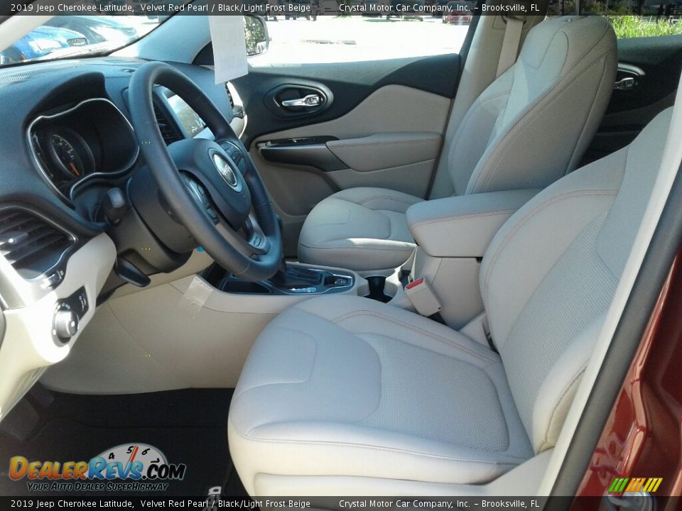 2019 Jeep Cherokee Latitude Velvet Red Pearl / Black/Light Frost Beige Photo #9