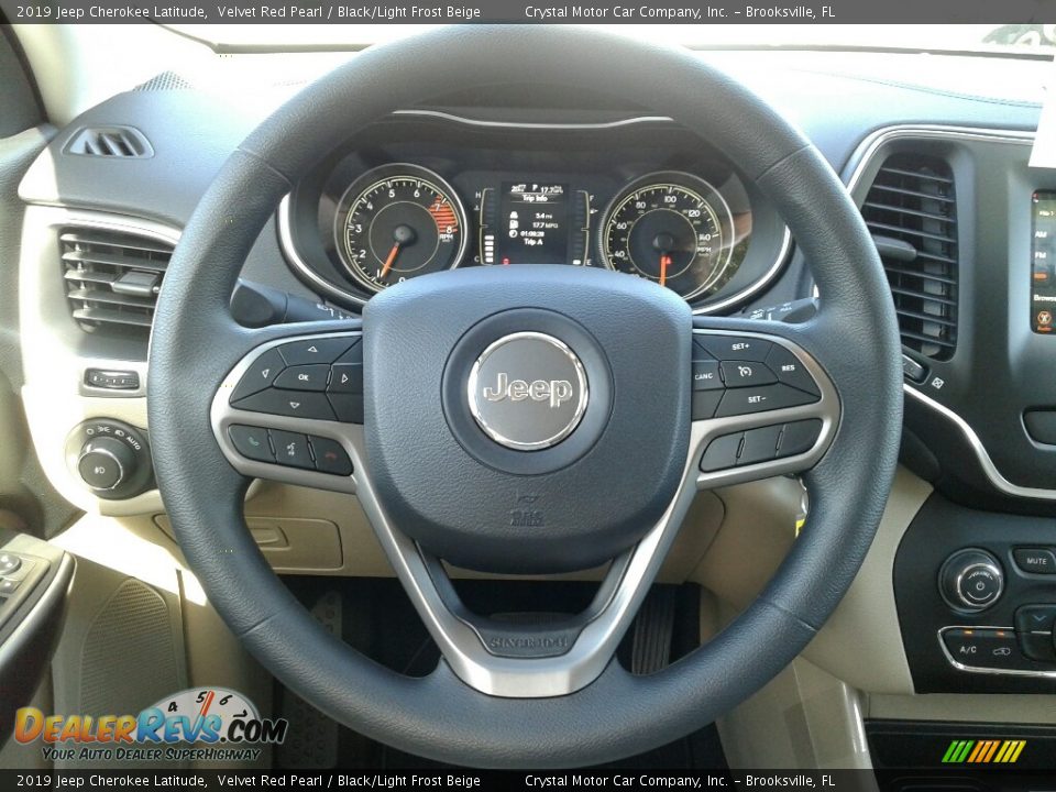2019 Jeep Cherokee Latitude Velvet Red Pearl / Black/Light Frost Beige Photo #14