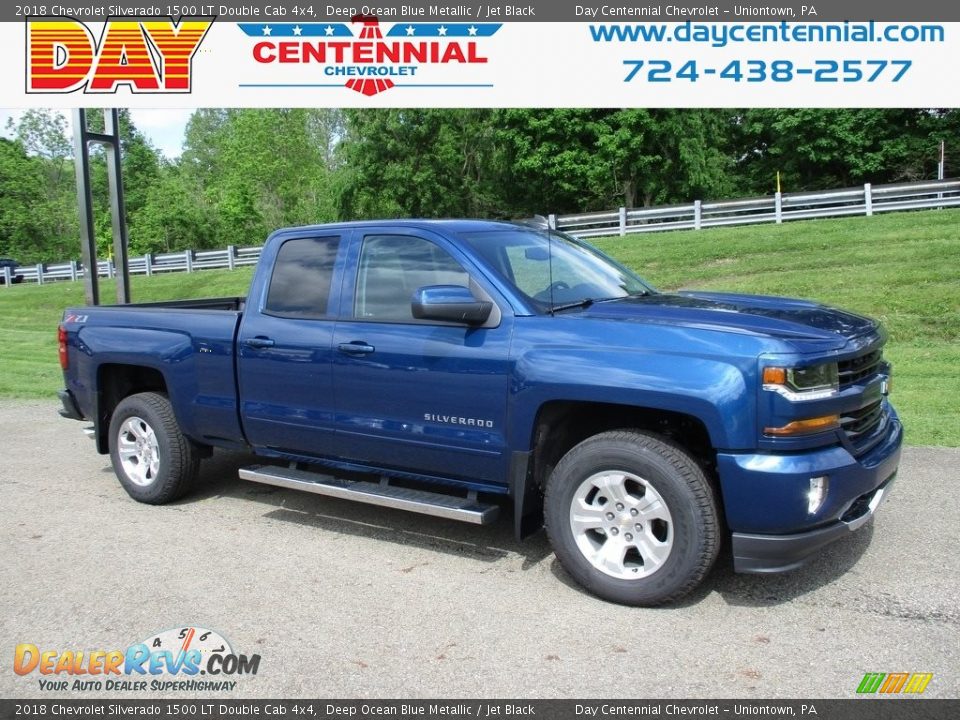 2018 Chevrolet Silverado 1500 LT Double Cab 4x4 Deep Ocean Blue Metallic / Jet Black Photo #1