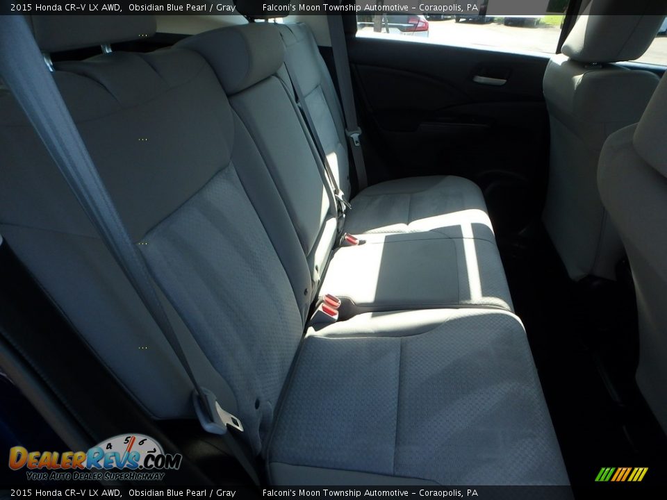 2015 Honda CR-V LX AWD Obsidian Blue Pearl / Gray Photo #14