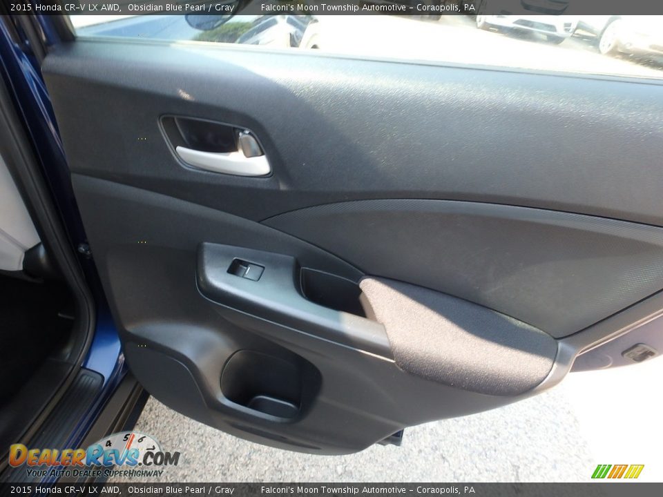 2015 Honda CR-V LX AWD Obsidian Blue Pearl / Gray Photo #15