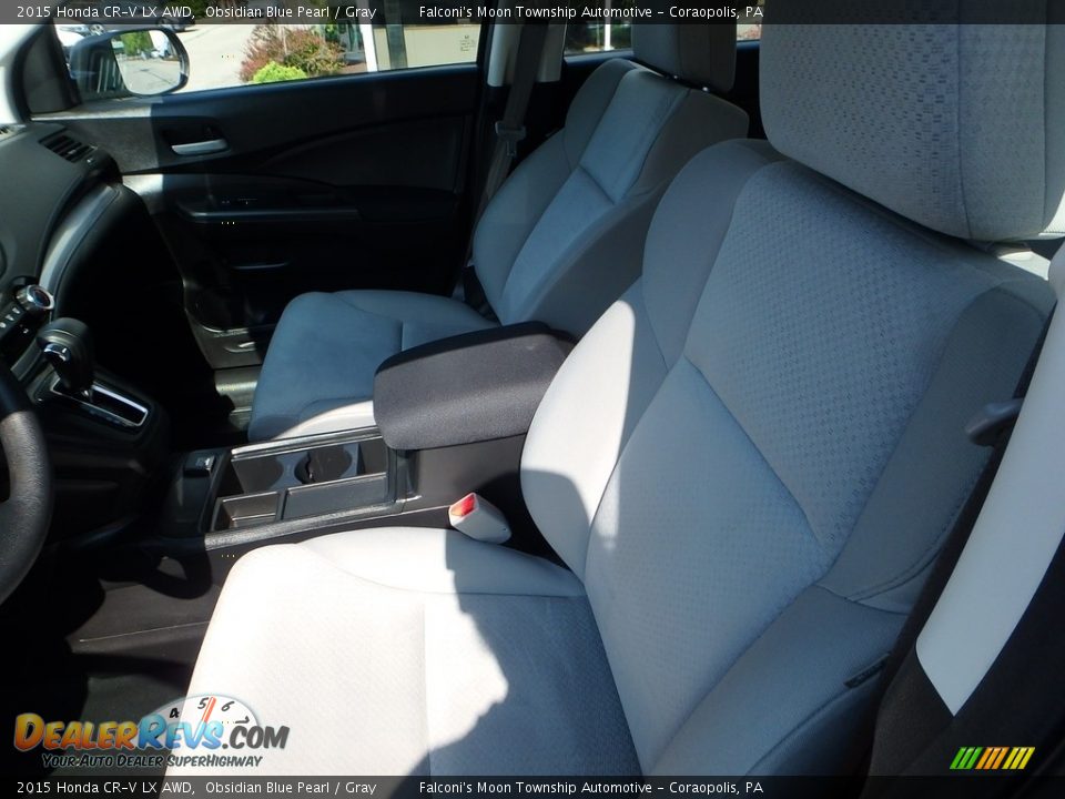 2015 Honda CR-V LX AWD Obsidian Blue Pearl / Gray Photo #16