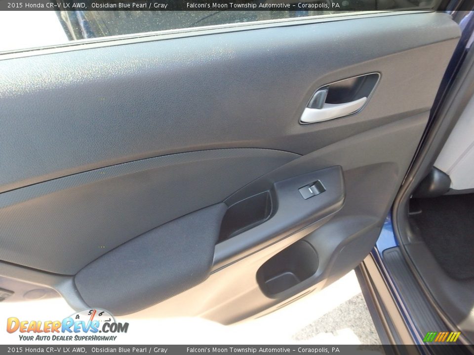 2015 Honda CR-V LX AWD Obsidian Blue Pearl / Gray Photo #19
