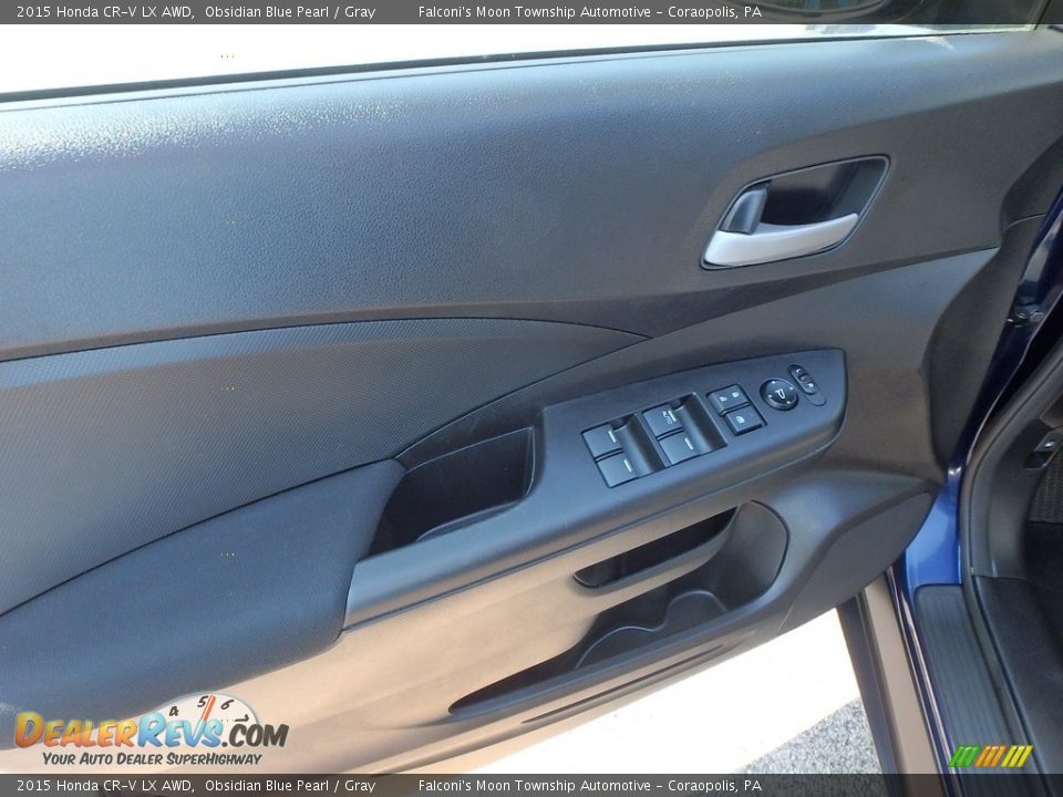 2015 Honda CR-V LX AWD Obsidian Blue Pearl / Gray Photo #20