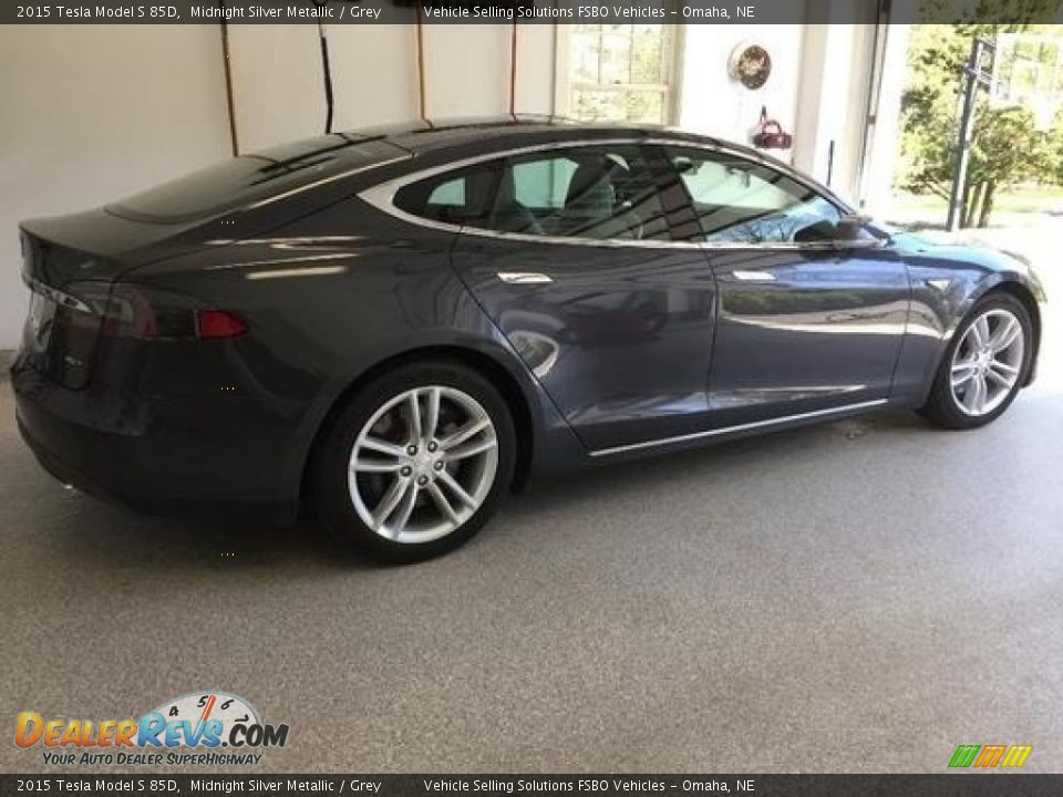 2015 Tesla Model S 85D Midnight Silver Metallic / Grey Photo #6