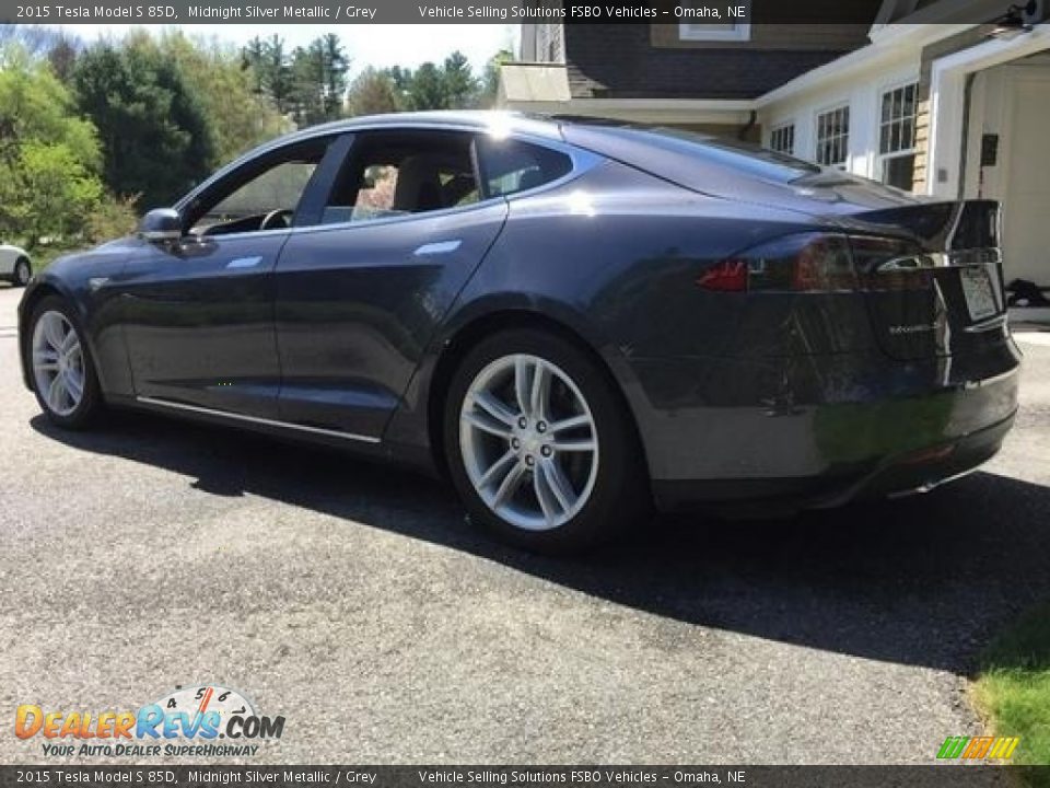 Midnight Silver Metallic 2015 Tesla Model S 85D Photo #7