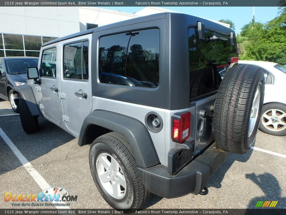 2016 Jeep Wrangler Unlimited Sport 4x4 Billet Silver Metallic / Black Photo #2