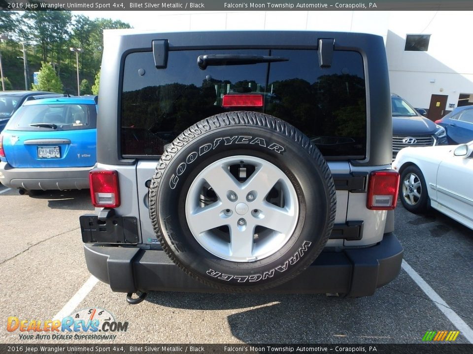 2016 Jeep Wrangler Unlimited Sport 4x4 Billet Silver Metallic / Black Photo #3