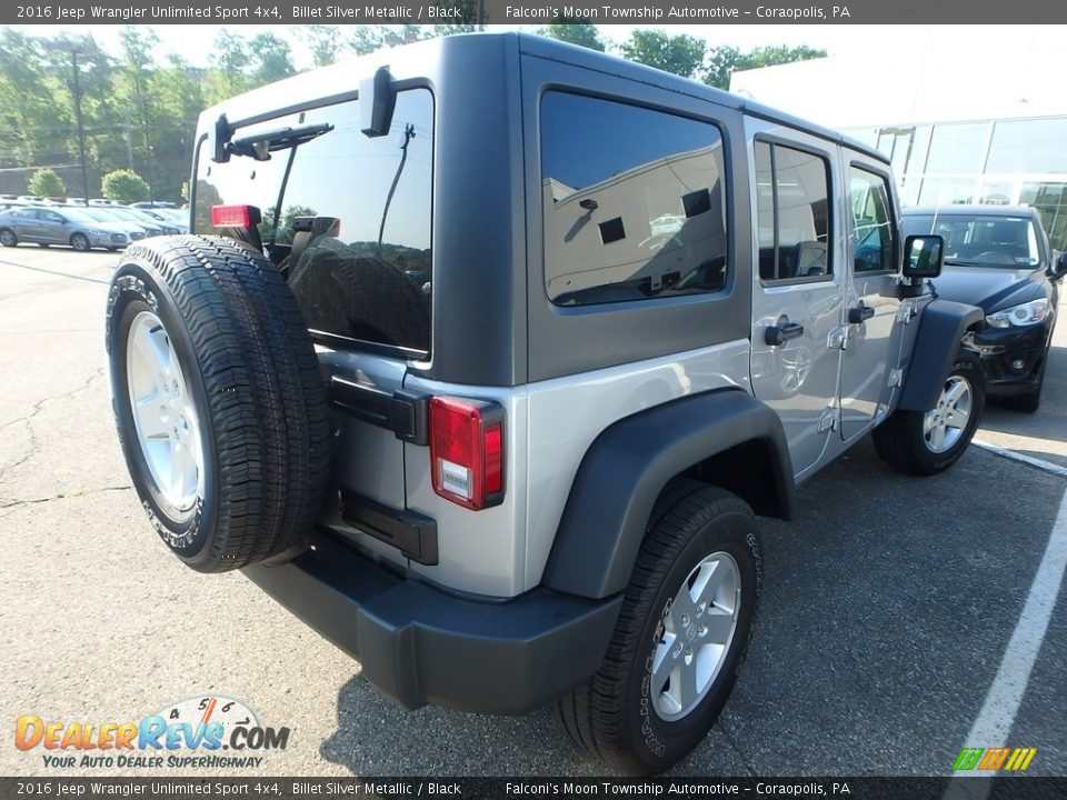 2016 Jeep Wrangler Unlimited Sport 4x4 Billet Silver Metallic / Black Photo #4