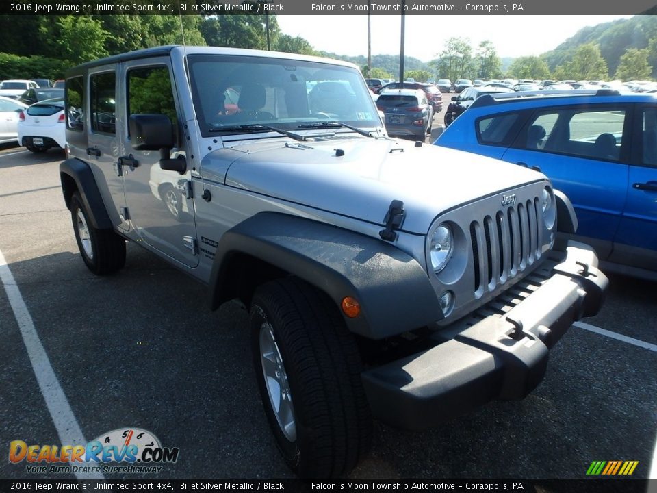 2016 Jeep Wrangler Unlimited Sport 4x4 Billet Silver Metallic / Black Photo #5