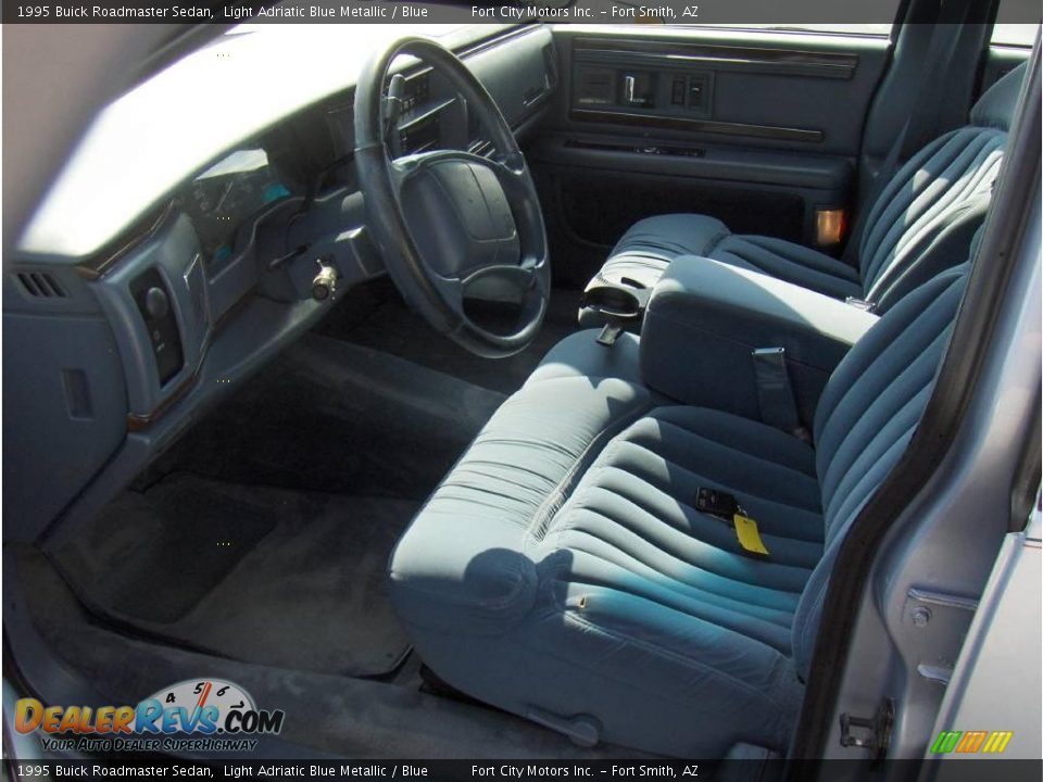 1995 Buick Roadmaster Sedan Light Adriatic Blue Metallic / Blue Photo #5