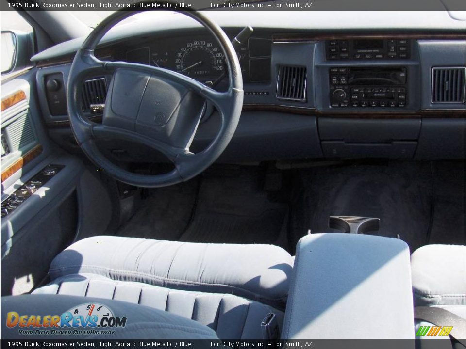 1995 Buick Roadmaster Sedan Light Adriatic Blue Metallic / Blue Photo #8