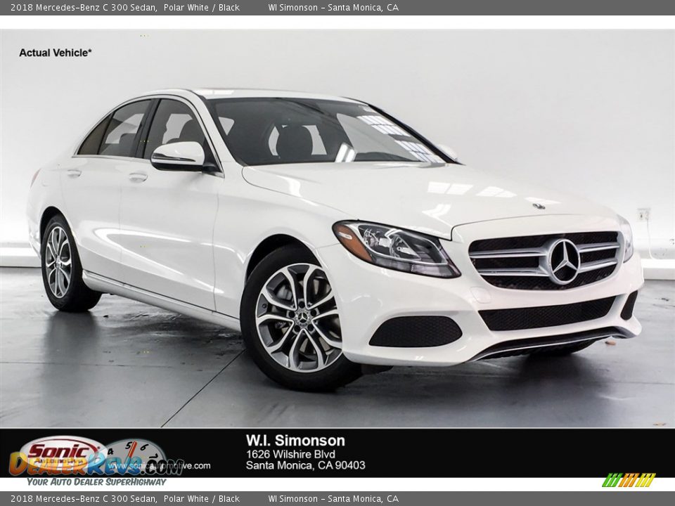 2018 Mercedes-Benz C 300 Sedan Polar White / Black Photo #1