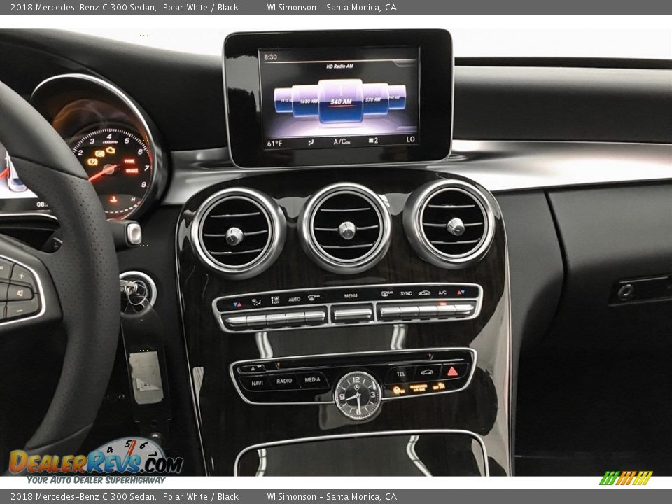 2018 Mercedes-Benz C 300 Sedan Polar White / Black Photo #6