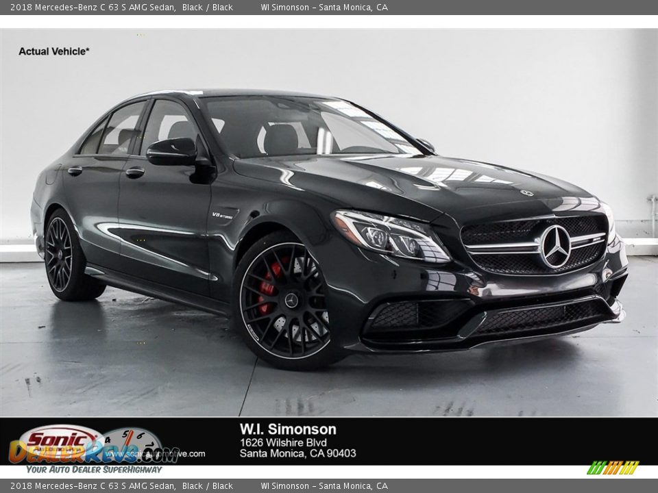 2018 Mercedes-Benz C 63 S AMG Sedan Black / Black Photo #1