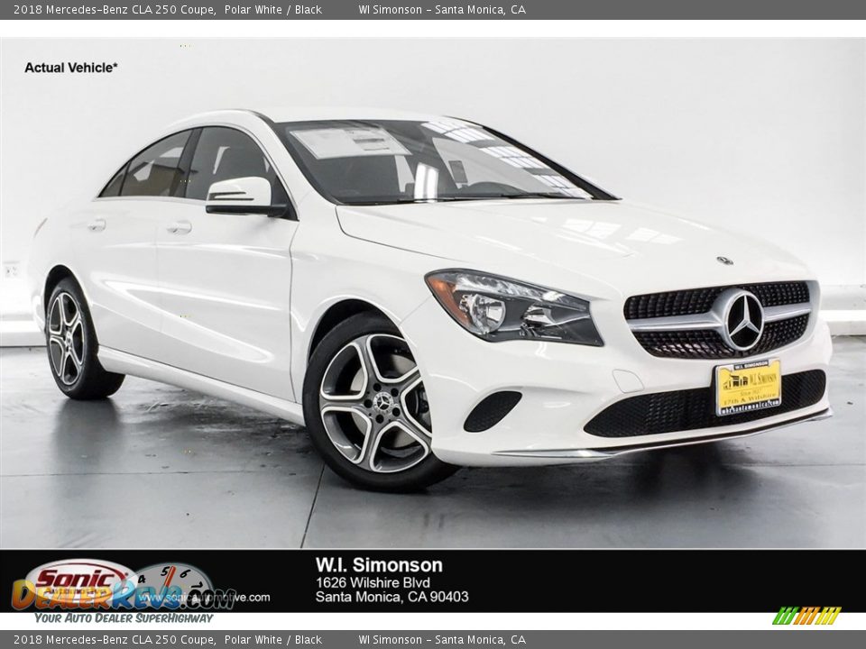 2018 Mercedes-Benz CLA 250 Coupe Polar White / Black Photo #1