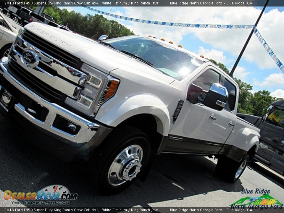 2018 Ford F450 Super Duty King Ranch Crew Cab 4x4 White Platinum / King Ranch Java Photo #36