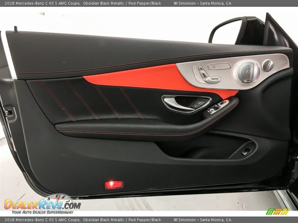 2018 Mercedes-Benz C 63 S AMG Coupe Obsidian Black Metallic / Red Pepper/Black Photo #24