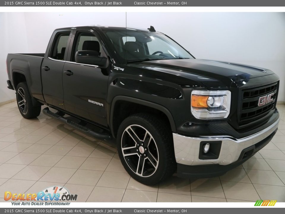 2015 GMC Sierra 1500 SLE Double Cab 4x4 Onyx Black / Jet Black Photo #1