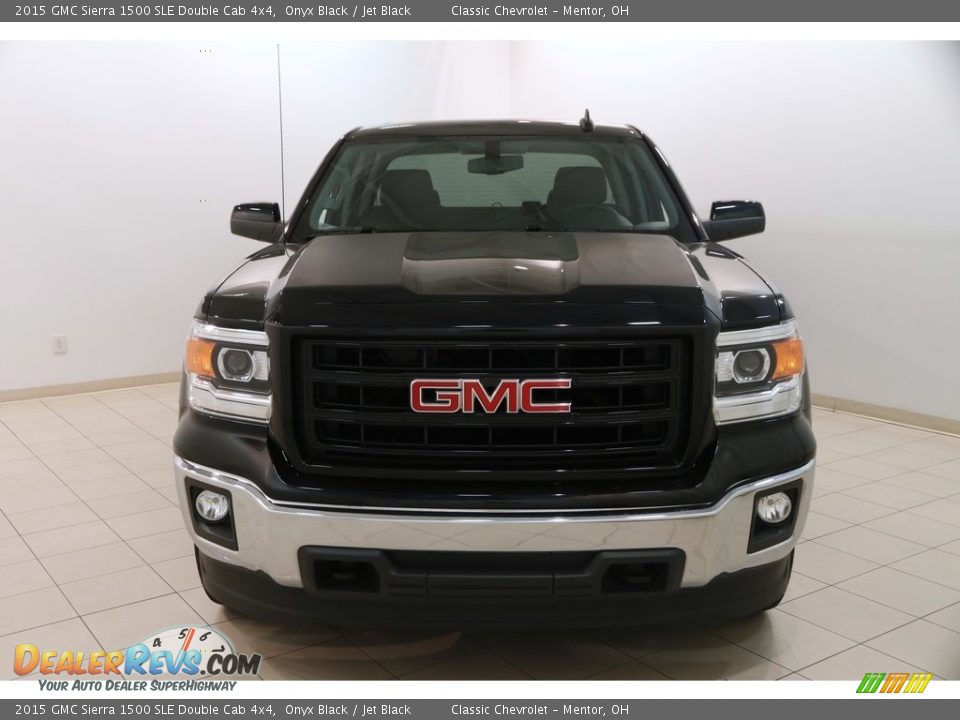 2015 GMC Sierra 1500 SLE Double Cab 4x4 Onyx Black / Jet Black Photo #2