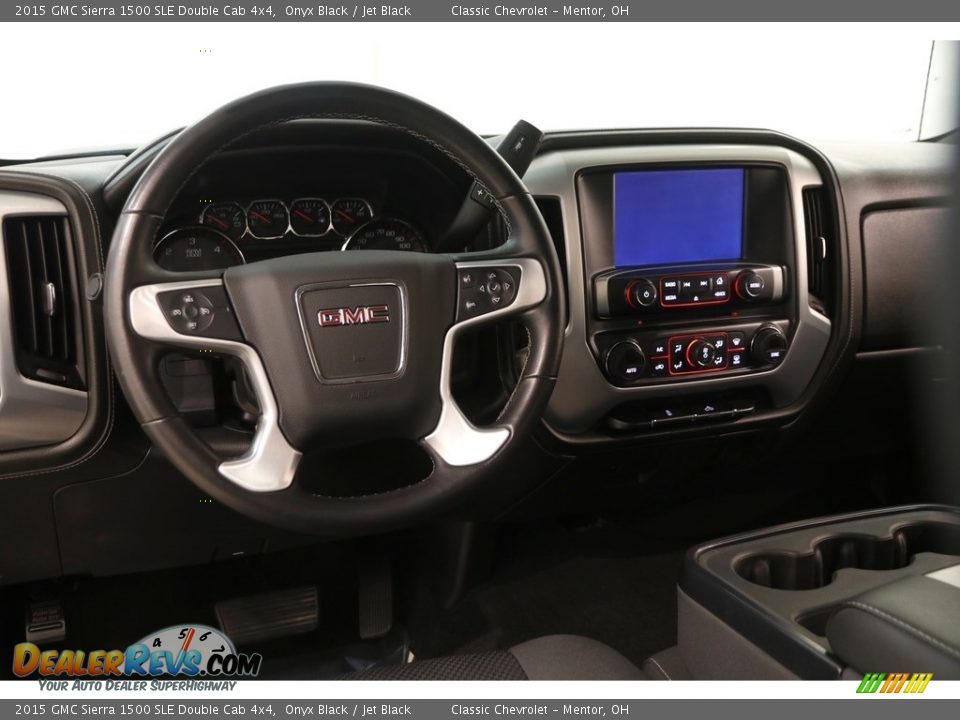 2015 GMC Sierra 1500 SLE Double Cab 4x4 Onyx Black / Jet Black Photo #7