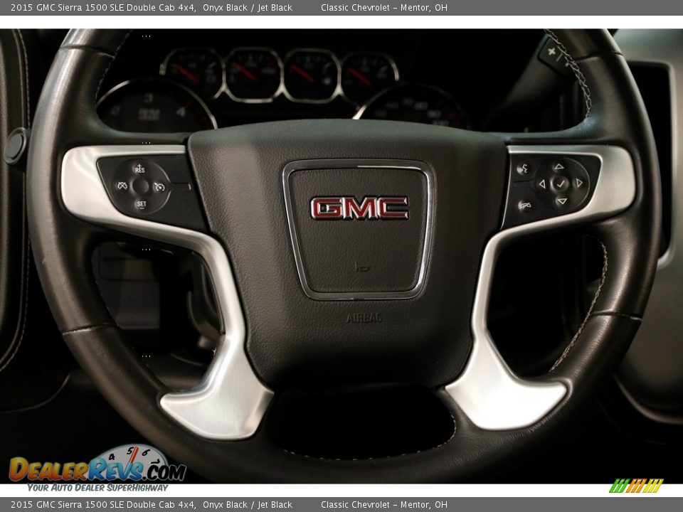 2015 GMC Sierra 1500 SLE Double Cab 4x4 Onyx Black / Jet Black Photo #8